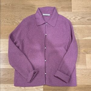 Abercrombie & Fitch Pink/Purple Ribbed Cardigan